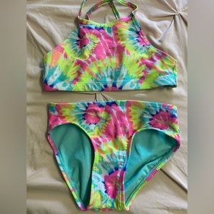 Girls tye dye justice bikini